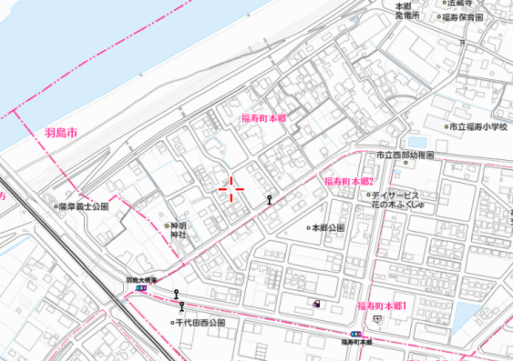 羽島市福寿町地図